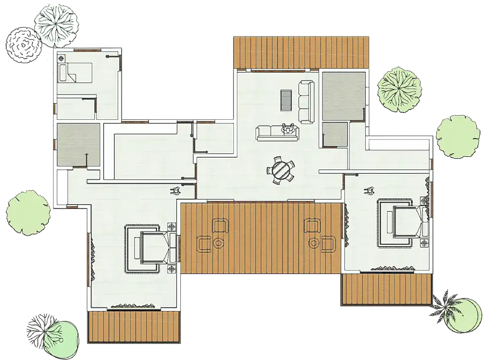 Water Edge Villa Architectural Floor Plan